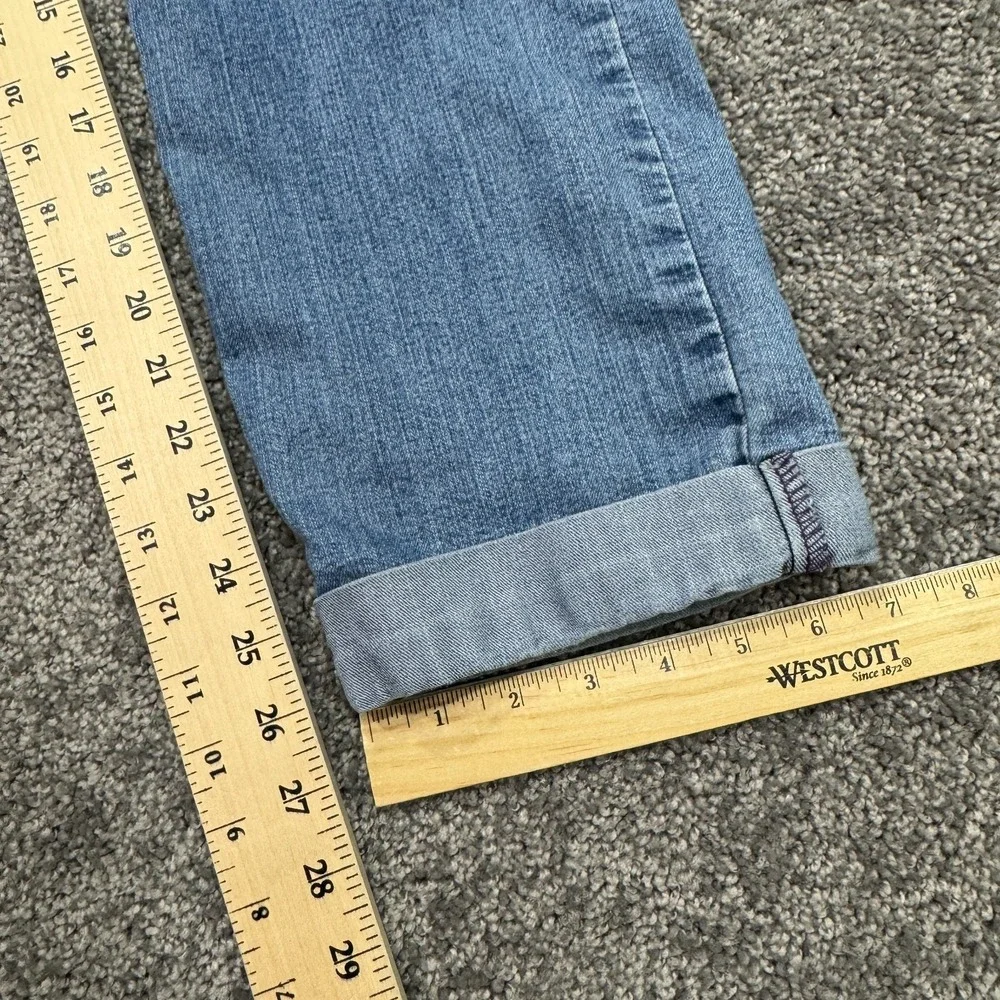 NYDJ Jeans Womens 12 Blue Cropped Stretch Medium Wash Denim Lift Tuck Technology - Picture 5 of 11